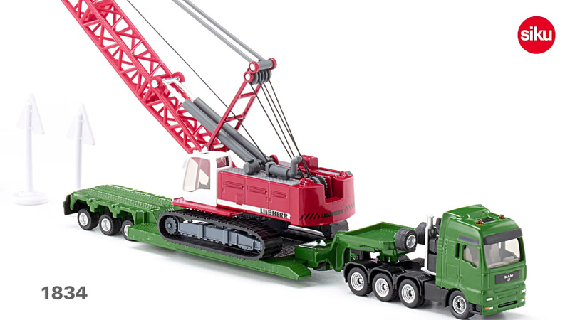 Siku - Heavy Haulage Transporter with Excavator and Service Vehicle - 1:87 Scale - My Hobbies