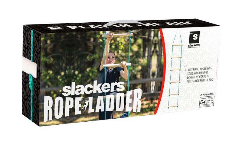 Slackers - Ninja Rope Ladder 8' Climbing Ladder for Obstacle Sports and Outdoors - My Hobbies