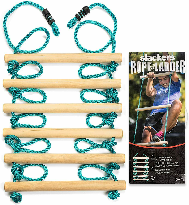 Slackers - Ninja Rope Ladder 8' Climbing Ladder for Obstacle Sports and Outdoors - My Hobbies