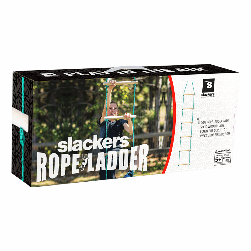 Slackers - Ninja Rope Ladder 8' Climbing Ladder for Obstacle Sports and Outdoors - My Hobbies