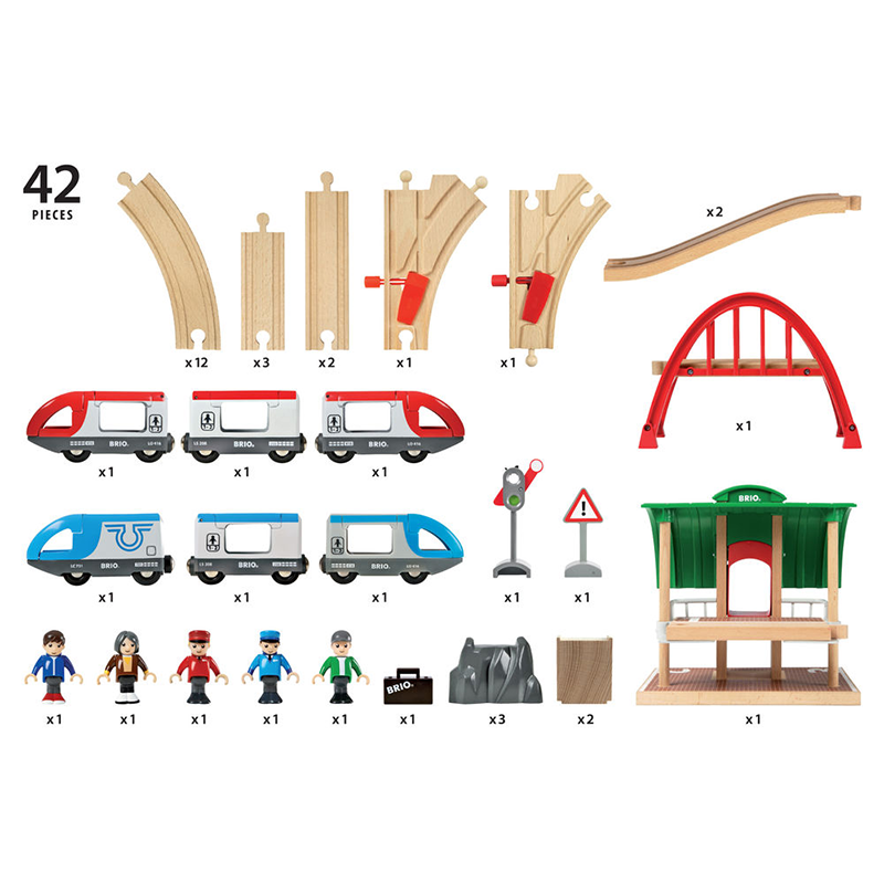 BRIO Set - Travel Switching Set, 42 pieces - My Hobbies