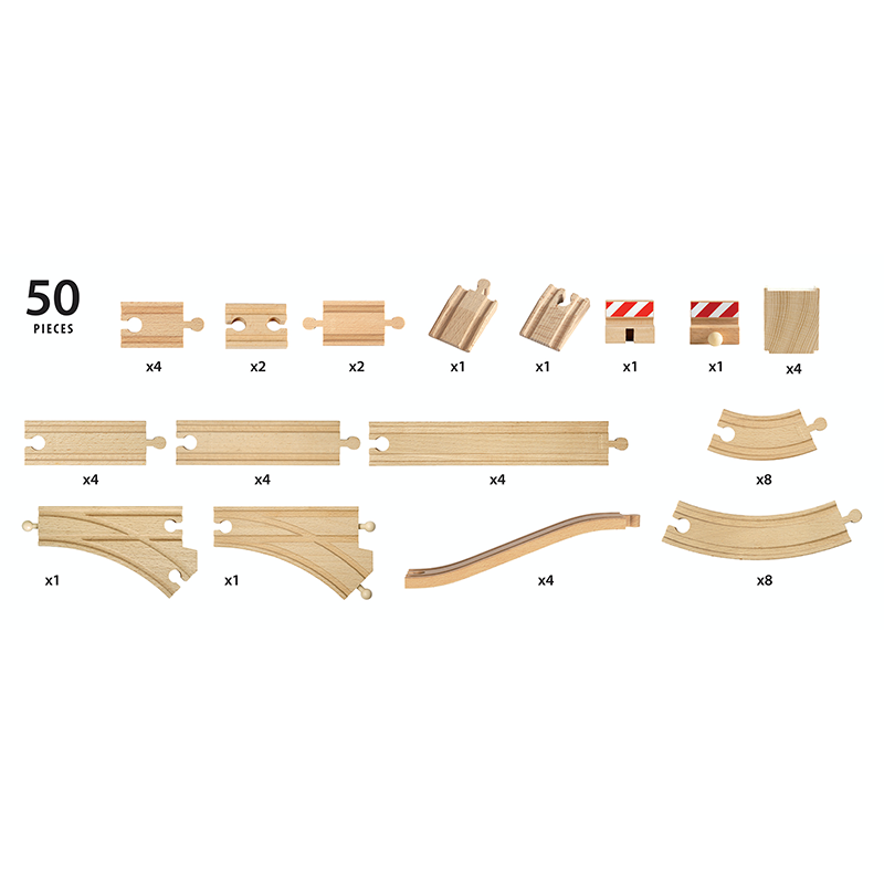 BRIO Tracks - 50 Piece Track Pack - My Hobbies