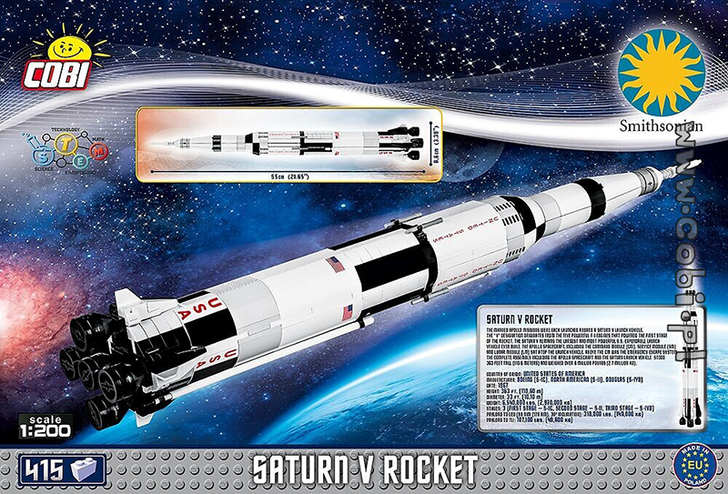 Cobi Smithsonian - Saturn V Rocket (415 pieces) - My Hobbies