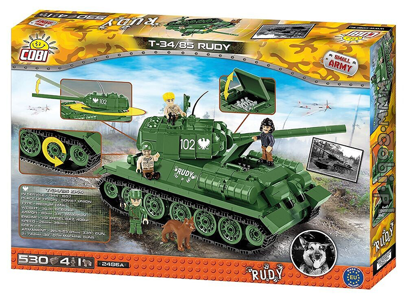 Cobi World War II - T34/85 Rudy (530 pieces) - My Hobbies