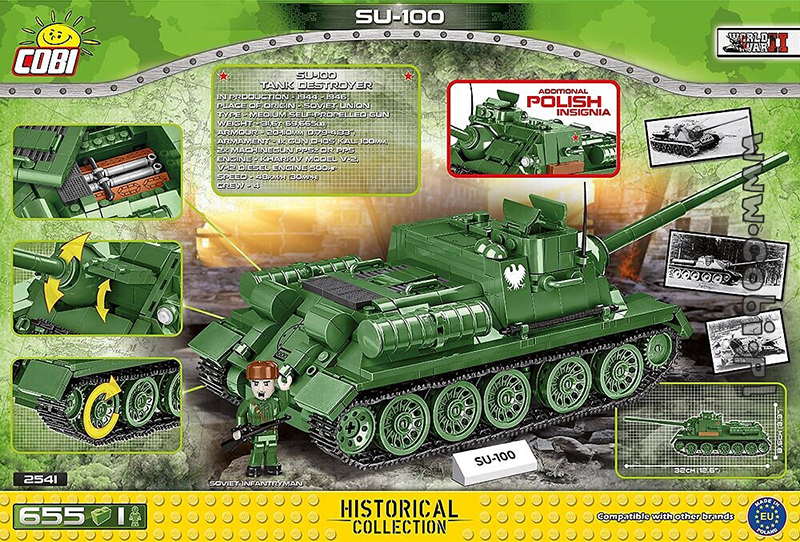 Cobi World War II - SU 100 Tank 646 pieces - My Hobbies