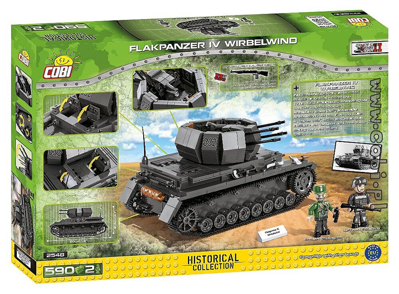 Cobi World War II - Flakpanzer 1V Wirbelwind Tank 580 pieces - My Hobbies