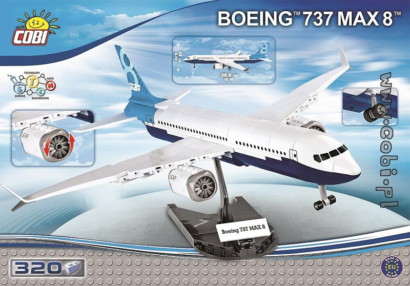 Cobi Boeing - 737 8 Max 320 piece Construction Set - My Hobbies