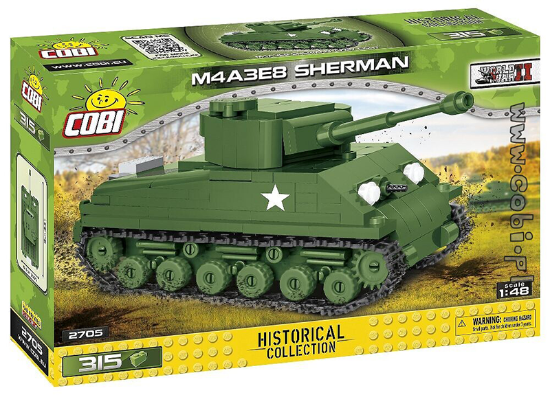 Cobi World War II - M4A3E8 Sherman Tank 1:48 Scale 316 pieces - My Hobbies