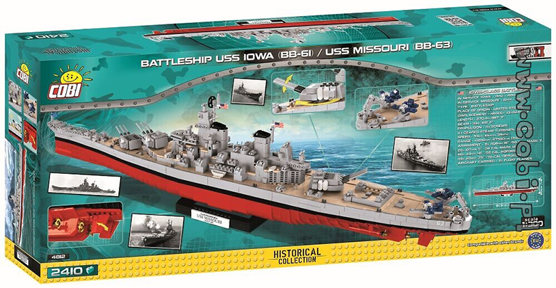 Cobi World War II - WS Iowa Class USS MIS (2410 pieces) - My Hobbies