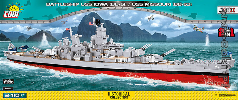 Cobi World War II - WS Iowa Class USS MIS (2410 pieces) - My Hobbies