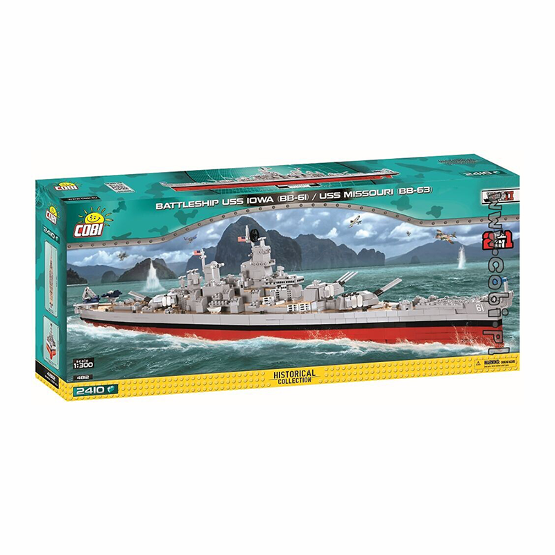 Cobi World War II - WS Iowa Class USS MIS (2410 pieces) - My Hobbies