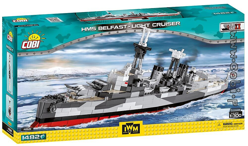 Cobi WW2 - HMS Belfast Light Cruiser 1:300 Scale 1480 pieces - My Hobbies