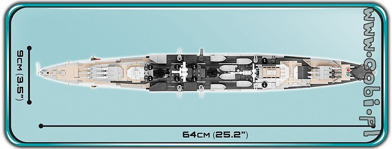 Cobi WW2 - HMS Belfast Light Cruiser 1:300 Scale 1480 pieces - My Hobbies