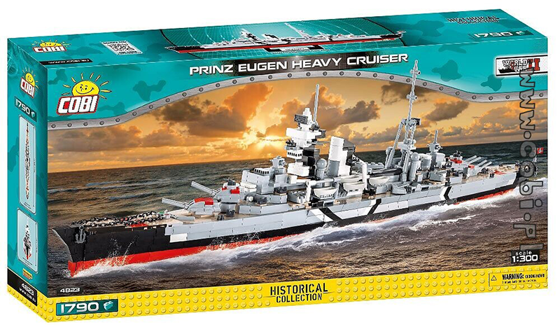 Cobi World War II - Prinz Eugen Heavy Cruiser 1:300 Scale 1790 pieces - My Hobbies