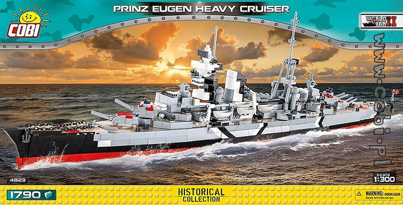 Cobi World War II - Prinz Eugen Heavy Cruiser 1:300 Scale 1790 pieces - My Hobbies
