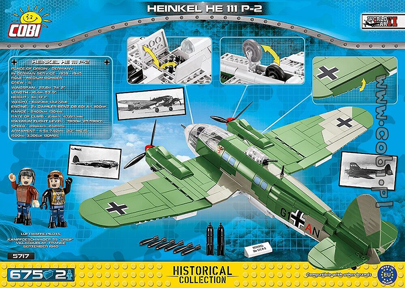 Cobi World War II - Heinkel HE 111 P-2 725 pieces - My Hobbies