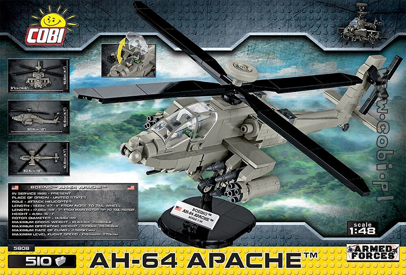 Cobi Armed Forces - AH-64 Apache (510 pieces) - My Hobbies