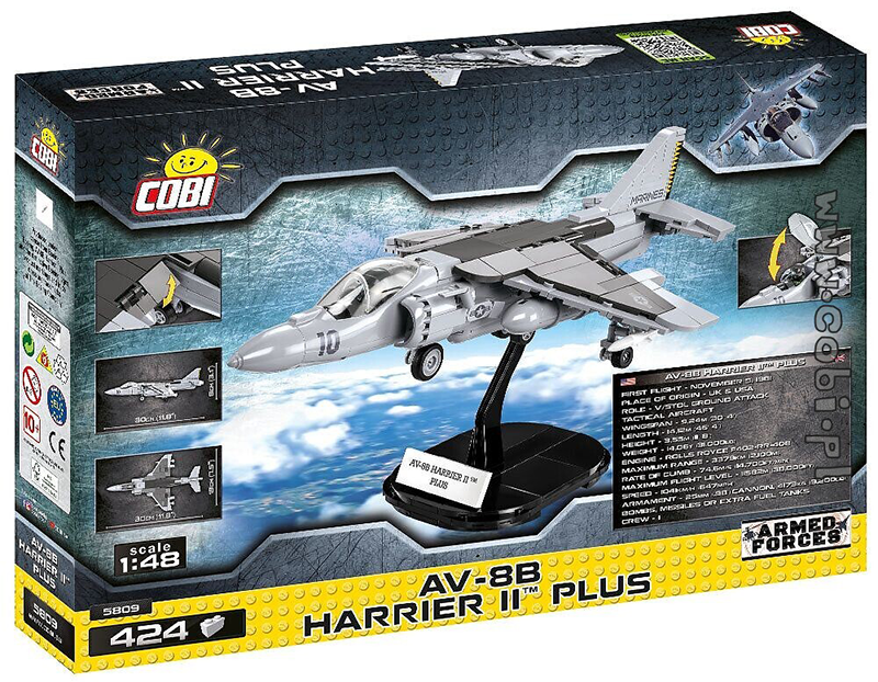 Cobi Armed Forces - AV-8B Harrier 11 Plus 1:48 Scale 410 pieces - My Hobbies