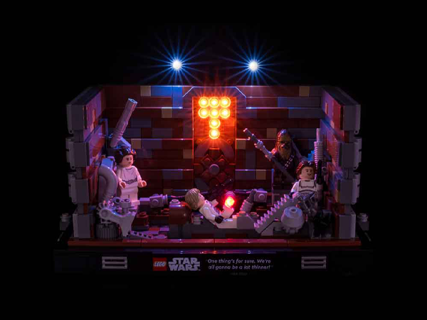 Light My Bricks LEGO Death Star Trash Compactor Diorama