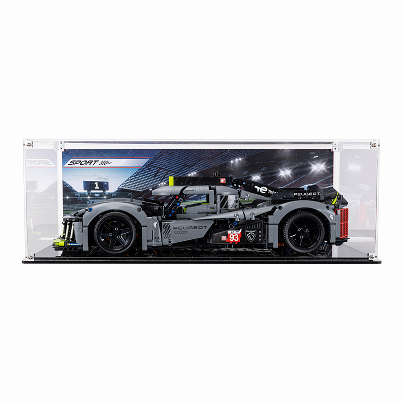 LEGO® 42156 Technic PEUGEOT 9X8 24H Le Mans Hybrid Hypercar Display Case