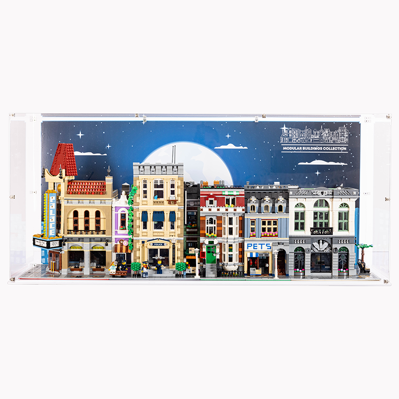 LEGO® Creator Expert 4x Modular Building Display Case (Compatible with LEGO 10182, 10190, 10185, 10197, 10211, 10218, 10232, 10243, 10246, 10251, 10260, 10264, 10270, 10278, 10297) - My Hobbies