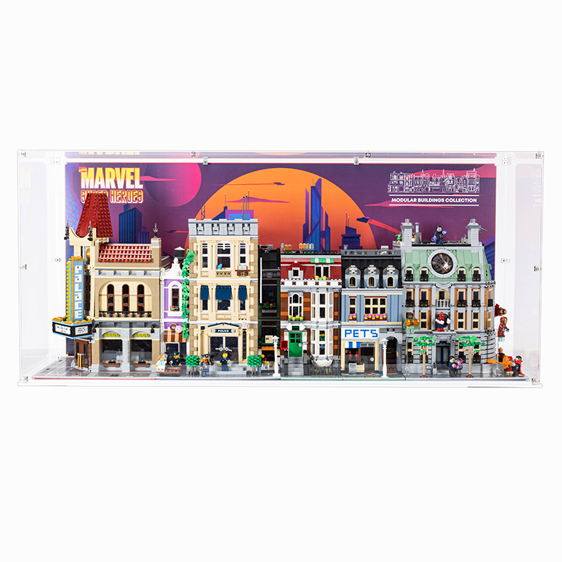 LEGO® Creator Expert 4x Modular Building Display Case (Compatible with LEGO 10182, 10190, 10185, 10197, 10211, 10218, 10232, 10243, 10246, 10251, 10260, 10264, 10270, 10278, 10297) - My Hobbies