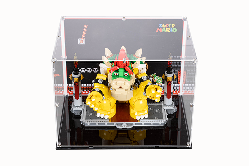 LEGO® 71411 Super Mario™ The Mighty Bowser™ +Display Case (Black with Background) Bundle - My Hobbies